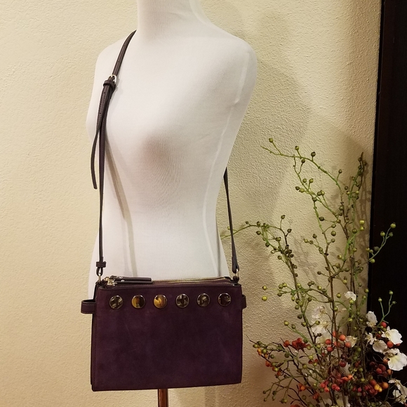 French Connection Handbags - French Connection Purple Crossbody Bag